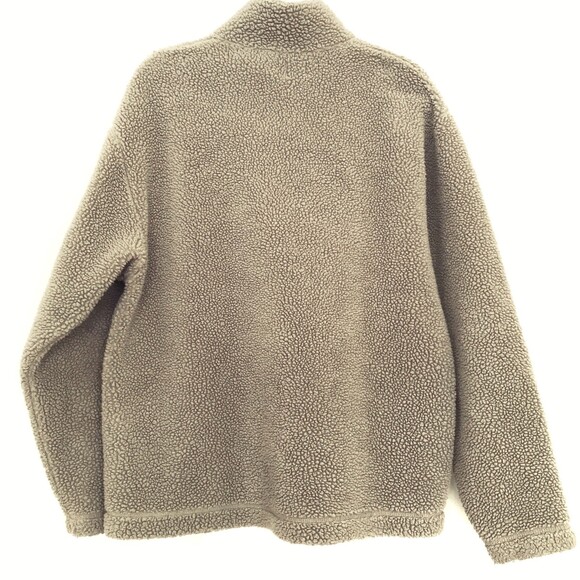 SOLD!!  GAP Small Brown Sherpa 1/4 Zip Oversized Pullover Sweatshirt Scrunchie - Picture 5 of 8